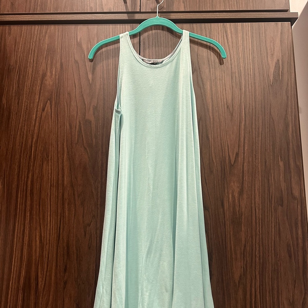 Light Mint Sleeveless Swing Dress